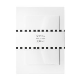 Cintas Para Invitaciones Elegante borde de tablero de ajedrez negro y blanc