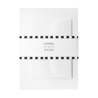 Cintas Para Invitaciones Elegante borde de tablero de ajedrez negro y blanc