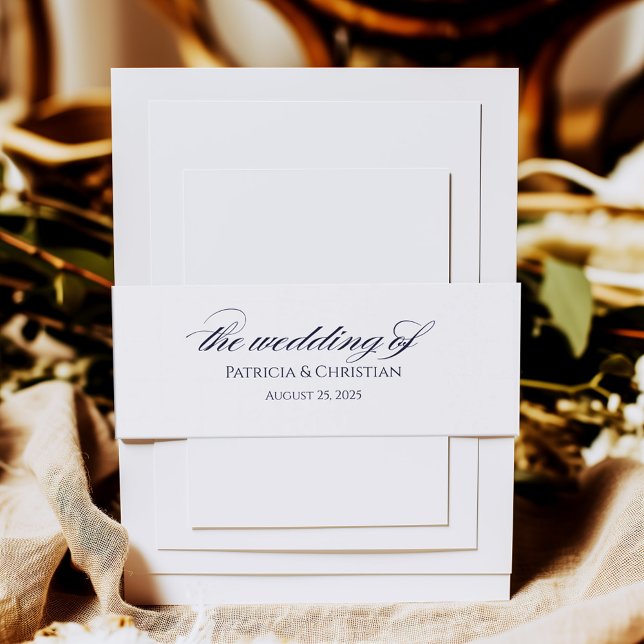 Cintas Para Invitaciones Elegante caligrafía Boda moderno (Subido por el creador)