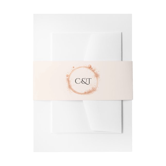 Cintas Para Invitaciones Elegante caligrafía de guion de Boda de arcilla de (Anverso Ejemplo)