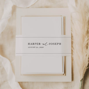 Cintas Para Invitaciones Elegante caligrafía guión de boda invitación