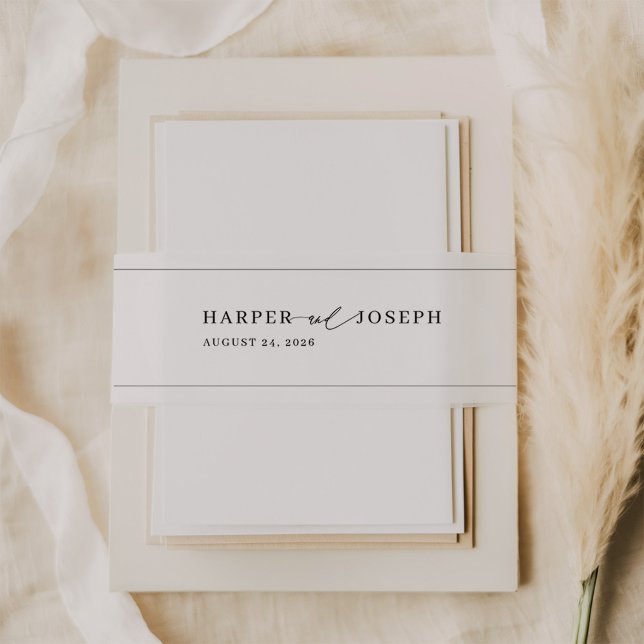 Cintas Para Invitaciones Elegante caligrafía guión de boda invitación (Subido por el creador)