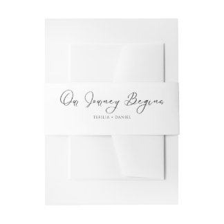 Cintas Para Invitaciones Elegante Caligrafía Minimalista