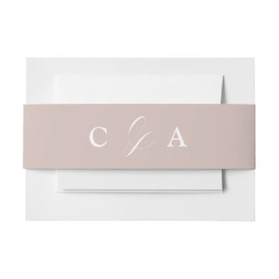 Cintas Para Invitaciones Elegante caligrafía rustiante banda Belly Boda ros