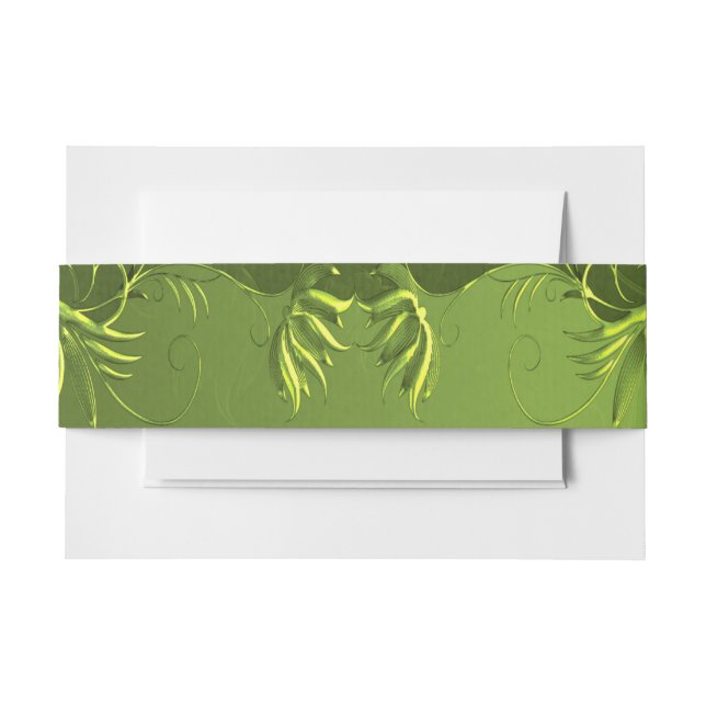 Cintas Para Invitaciones Elegante Chartreuse Green (Anverso Ejemplo)