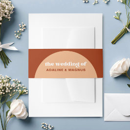Cintas Para Invitaciones Elegante Chic Melocotón Terracota Arco Boho Boda