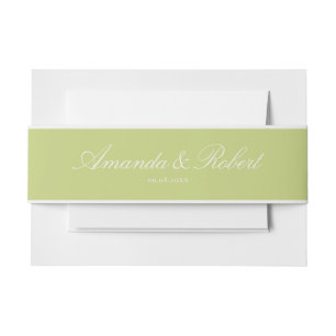Cintas Para Invitaciones Elegante Clásico Citrus Boda Verde
