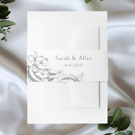 Cintas Para Invitaciones Elegante clásico floral rococó francés