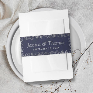 Cintas Para Invitaciones Elegante colección de Bodas florales de la Marina 