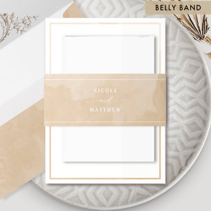 Cintas Para Invitaciones Elegante color beige crema, Boda