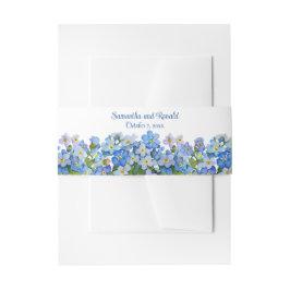 Cintas Para Invitaciones Elegante color de agua olvido-me-no Boda