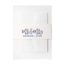 Elegante crema blanca y Boda "Mr & Mrs."