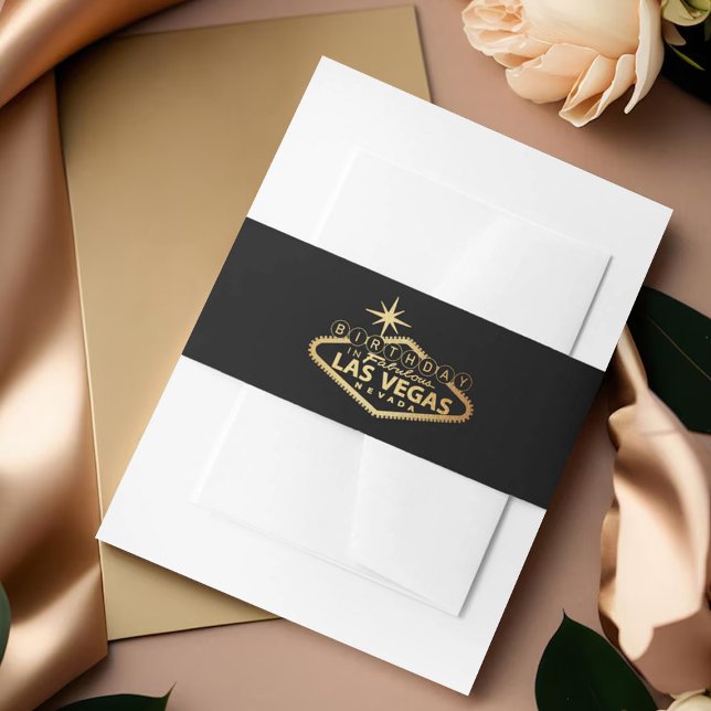Cintas Para Invitaciones Elegante cumpleaños de Las Vegas (Subido por el creador)