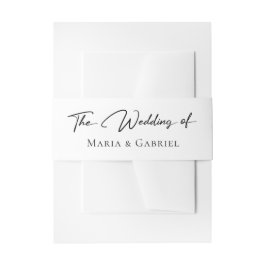 Cintas Para Invitaciones Elegante escritura simple moderna y elegante Boda