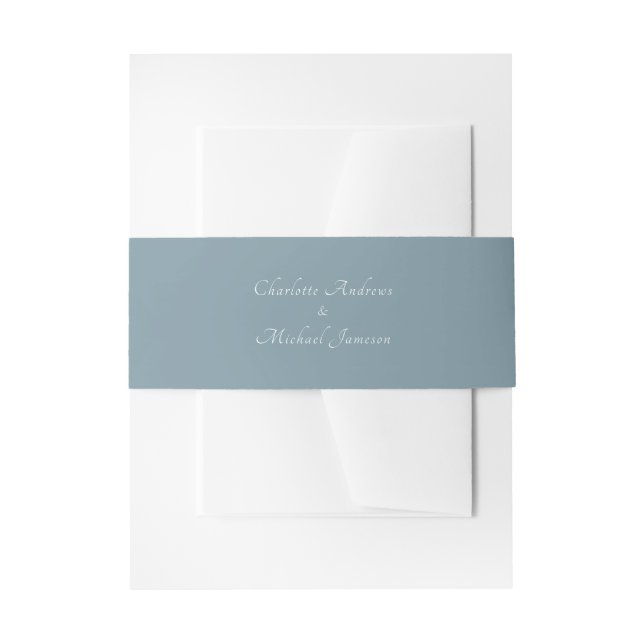Cintas Para Invitaciones Elegante estilo moderno de caligrafía de boda (Anverso Ejemplo)