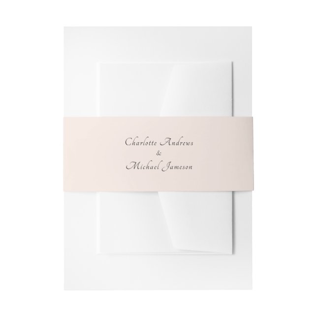 Cintas Para Invitaciones Elegante estilo moderno de caligrafía de boda (Anverso Ejemplo)