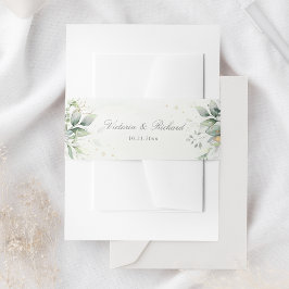 Cintas Para Invitaciones Elegante Eucalyptus deja Boda de oro de la vegetac