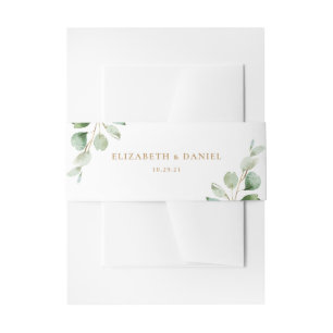 Cintas Para Invitaciones Elegante Eucalyptus Greenery Boda personalizado
