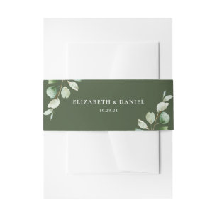 Cintas Para Invitaciones Elegante Eucalyptus Greenery Boda personalizado