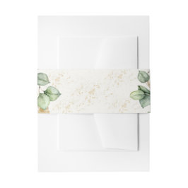 Cintas Para Invitaciones Elegante Eucalyptus Greenery y Boda de Acentos de