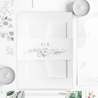 Cintas Para Invitaciones Elegante floral rococó francesa