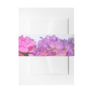 Cintas Para Invitaciones Elegante floral rosa púrpura hidrangeas