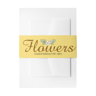 Cintas Para Invitaciones Elegante fondo botánico amarillo rosa