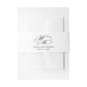 Cintas Para Invitaciones Elegante guión florece Boda que hacemos