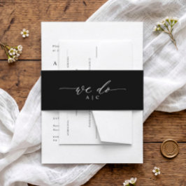 Cintas Para Invitaciones Elegante guión simple hacemos boda