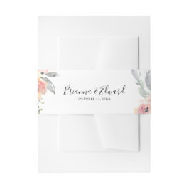 Cintas Para Invitaciones Elegante invitación a la boda floral de Rubor rosa