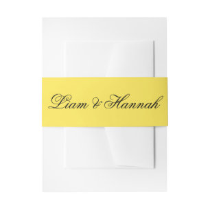Cintas Para Invitaciones Elegante invitación a la boda personalizada amaril