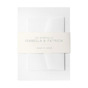 Cintas Para Invitaciones Elegante Invitación de Boda en Blanco Deslucido