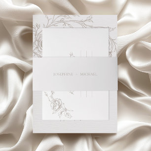Cintas Para Invitaciones Elegante Invitación de Boda Sepia Vintage con Cint