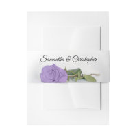 Elegante Lavanda Rosa púrpura Boda simple de vidri