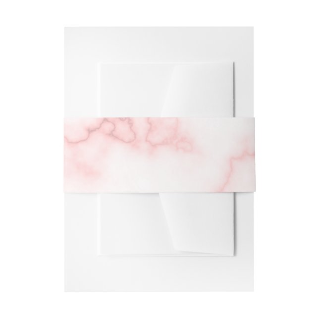 Cintas Para Invitaciones Elegante Mármol Rosa Faux (Anverso Ejemplo)