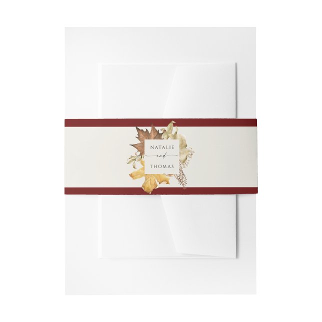 Cintas Para Invitaciones Elegante matrimonio otoñal del follaje turbio del  (Subido por el creador)