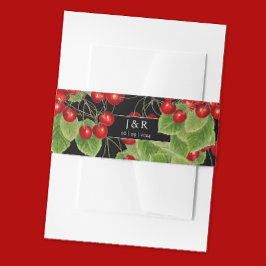 Cintas Para Invitaciones Elegante Monograma de Iniciales de Boda Negro de c