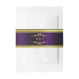 Cintas Para Invitaciones Elegante morado gótico y oro