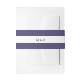 Cintas Para Invitaciones Elegante Morado Monocromático Personalizado