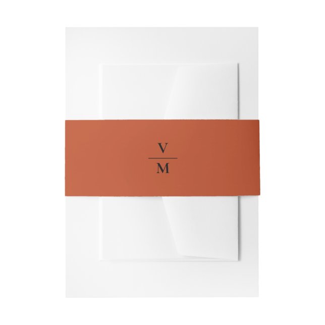 Cintas Para Invitaciones Elegante Naranja de ejemplo Minimalista (Anverso Ejemplo)
