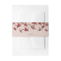 Elegante Papel de Origami Rojo de grúa