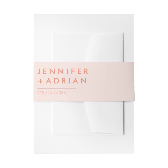 Cintas Para Invitaciones Elegante Pastel Minimal Moderno Belly de Invitació (Anverso Ejemplo)
