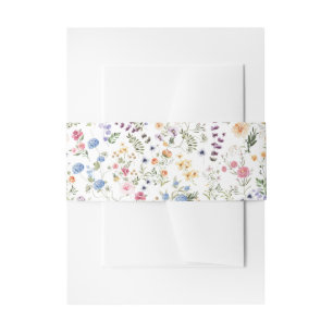 Cintas Para Invitaciones Elegante patrón de jardín botánico de flores silve
