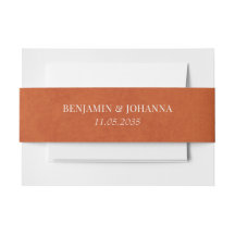 Elegante Personalizado Boda Naranja quemado