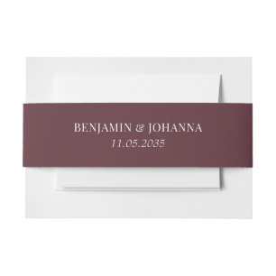 Cintas Para Invitaciones Elegante Personalizado Boda rojo marrón