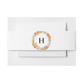 Cintas Para Invitaciones Elegante personalizado botánico floral banda inici