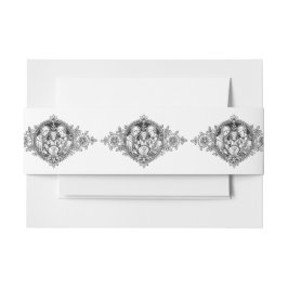 Cintas Para Invitaciones Elegante Religioso negro y blanco simple