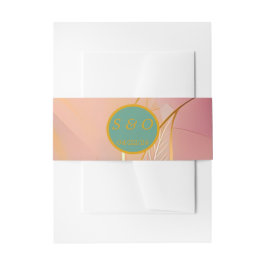 Cintas Para Invitaciones Elegante Resumen Pastel Rosa y Boda de Pescado