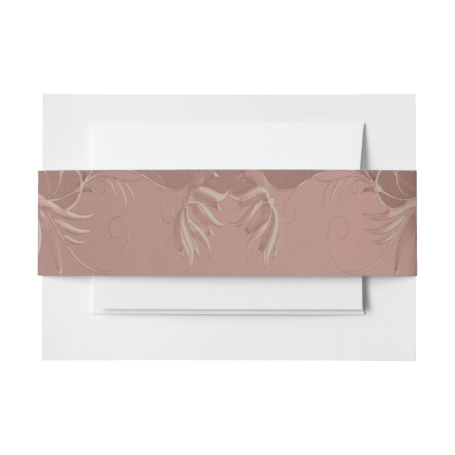 Cintas Para Invitaciones Elegante Rosa Boda de oro (Anverso Ejemplo)
