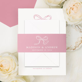 Cintas Para Invitaciones Elegante Rosa Boda rosado